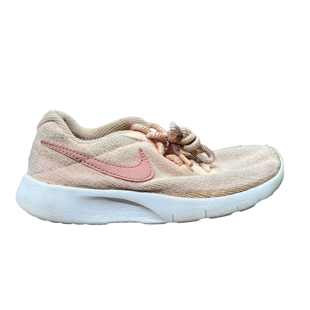 Nike Tanjun Youth Size 11.5C Pink And White Sneakers Shoes Lace Up 859618-603